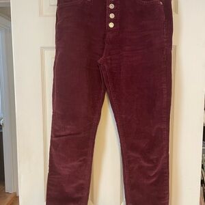 Lucky Brand Burgundy Straight Leg Pants